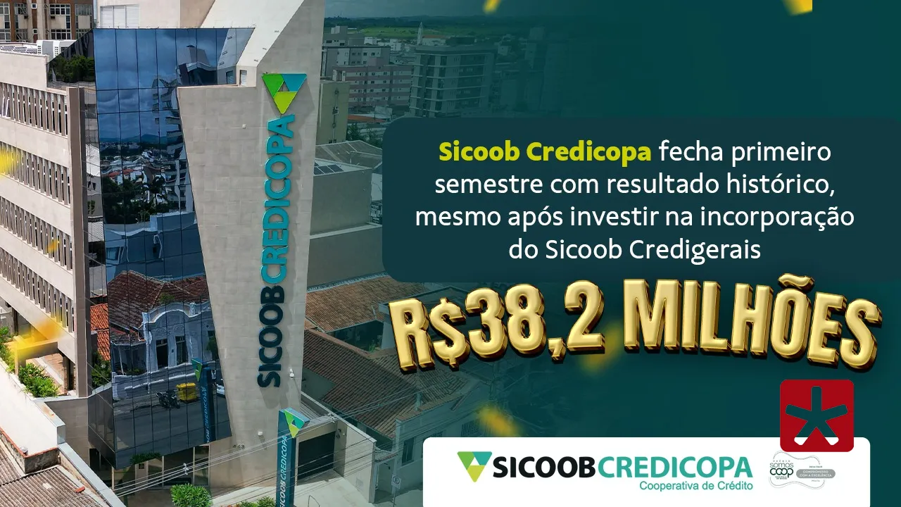 Sicoob Credicopa fecha primeiro semestre com resultado histórico após investir no Sicoob Credigerais