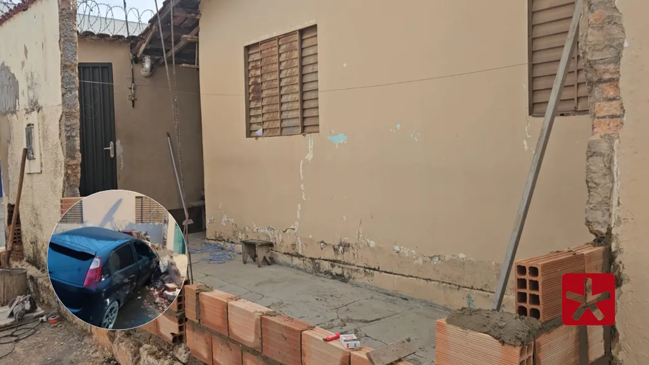 Mulher relata momentos de pânico após carro invadir residência em Patos de Minas