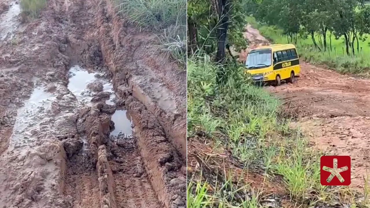 Estrada intransitável isola comunidade rural no município de Presidente Olegário