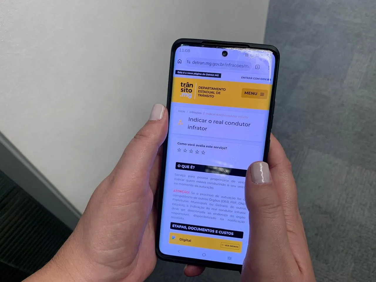 Detran-MG orienta sobre serviço que permite indicar o real infrator
