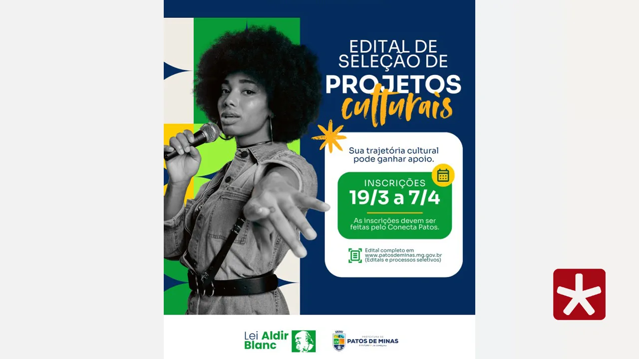Prefeitura abre edital para seleção de projetos culturais