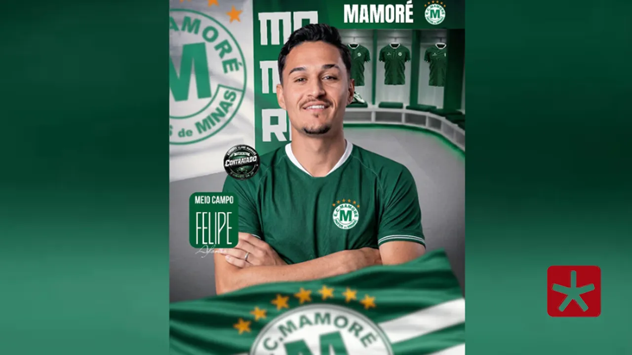 Mamoré anuncia contratação do meio-campista Felipe Afonso para o Módulo II do Mineiro 